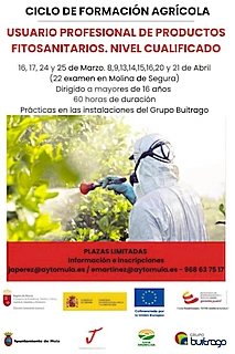 Ciclo de Formación Agrícola para carnet de Fitosanitarios.